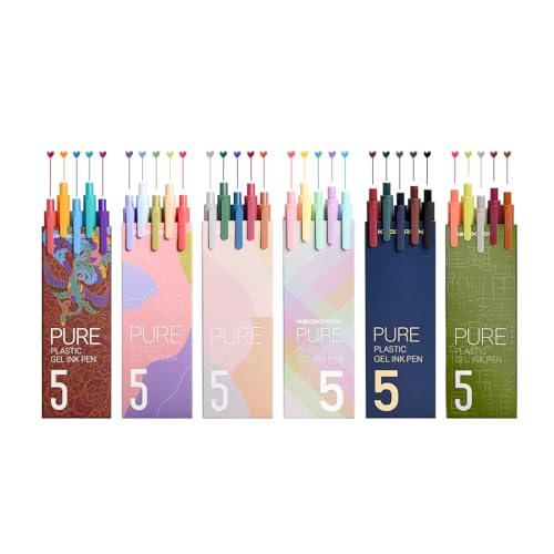 Kaco PURE Colored Gel Pens, 30 Pieces Assorted Color Ink 0.5 mm Fine Point Aesthetic Pens for Journaling Cute Stationery Office Supplies (30 Color Ink Assorted) - size: 1 Count (Pack of 30)