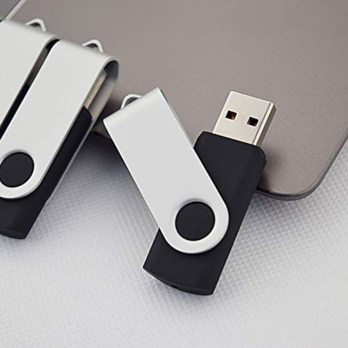 KOOTION 20pcs 32 GB USB Flash Drive 32gb Flash Drives Thumb Drive Memory Stick Swivel Pen Drive, Black - color: Black-20 Pack, size: 32GB 2.0