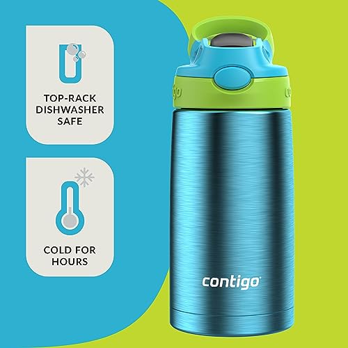 Contigo Aubrey Leak-Proof Spill-Proof Insulated Stainless Steel Water Bottle 13 Oz. - color: Blue Raspberry, size: 13 Ounces