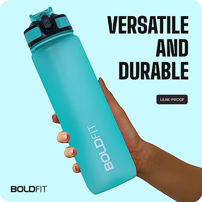 Boldfit Sipper Bottle for Adults - Water Bottle with Motivational Time Markers for Kids, School Boys, Girls, Sports Water Bottles for Gym with Measurement BPA Free Water Bottles Mint Green