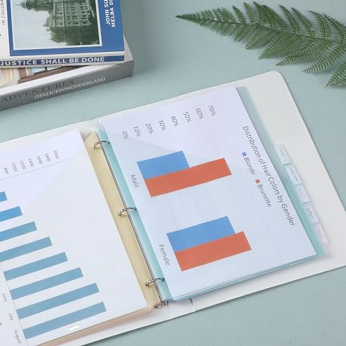 Mr. Pen Binder Dividers with 8-Tab, Pastel Colors, 3 Ring Binder with Tabs and Pockets (Pack of 2) - color: Macaron, size: 16 Pack