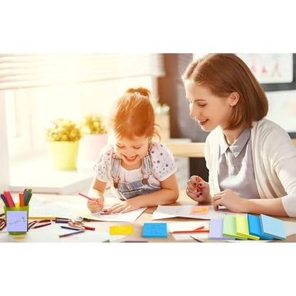 24 Pads Sticky Notes 3x3,Self-Stick Mini Notepad 100 Sheet/Pad Total 2400 Sheets, Office Supplies Vibrant Bright 12-Colors (Bright 3x3 12 Colors) - color: Bright 3x3 12 Colors