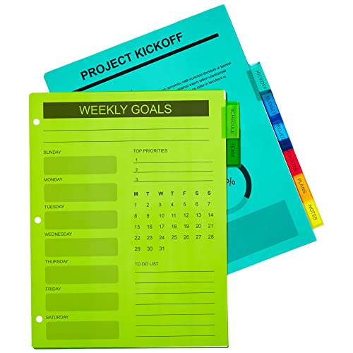 Avery Dividers for 3 Ring Binders, 8-Tab Plastic Binder Dividers Insertable Big Tabs, Multicolor, 1 Set (11901), (Pack of 3) - size: 8 Tab (Pack of 3)