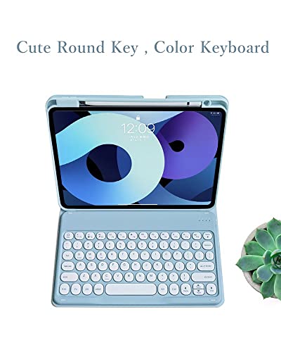Keyboard Case Mouse Compatible with iPad Air 11 inch M2/ Air 5th 4th Generation/iPad Pro 11 4th/3th/2th/1st Gen Keyboard Case Round Key Cute Removable Color Keyboard,Yellow - color: Yellow, size: iPadAir11"/Air5/Air4/Pro11"4th/3rd/2nd/1st Gen