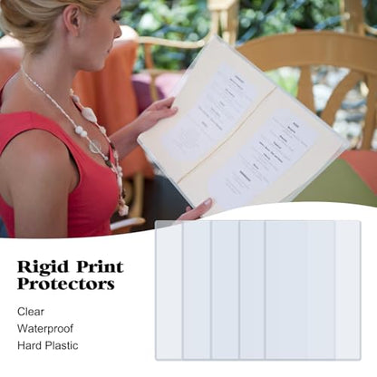Rainmae 5 Pack 11" x 17" Rigid Print Protectors, Clear Waterproof Hard Plastic Page Sheet Protectors, Paper Sleeves Photo Plastic Sleeves Document Holder Birth Certificate Protector - color: 11*17in (5pcs)