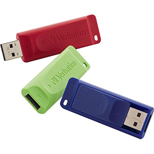 Verbatim Store 'n' Go USB Flash Drive, 98703, 8GB, Red, Green, Blue, 3PK, TAA [Non - Retail Packaged] | TAA, Non-Retail Packaged