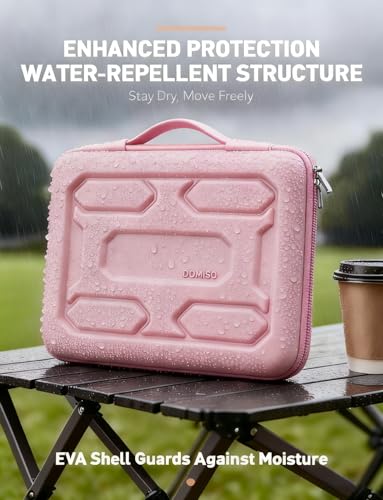 DOMISO 15.6 inch Laptop Sleeve with Handle Shockproof Waterproof EVA Protective Case for 15.6" Yoga 720 IdeaPad 310 320 ThinkPad T570/Legion 5 Gen 6/HP Envy 15/15.6" Notebooks, Pink - color: Pink, size: 15.6 inch
