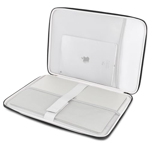 DOMISO 15.6 inch Laptop Case Sleeve Protective Cover Compatible with 16 inch MacBook Pro M4 M3 M2/Pro Max,15.6-16 inch HP Dell ASUS Lenovo Chromebook,Waterproof Computer Cases Bag with Handle,Black - color: Black, size: 15.6 inch