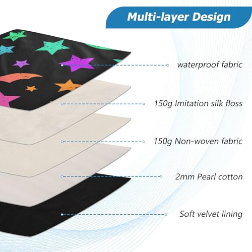 Bright Bats Moon and Stars Laptop Sleeve 13 inch Cute Laptop Bag 14 inch Waterproof Computer Bag for Women Laptop Accessories Computer Cover Bag for Tablet Men, A06D24018 - color: Bright Bats Moon and Stars