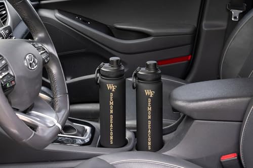 Wake Forest Water Bottle - Double Walled Stainless Steel 24 oz Keeps Drinks Cold or Hot - color: Wake Forest