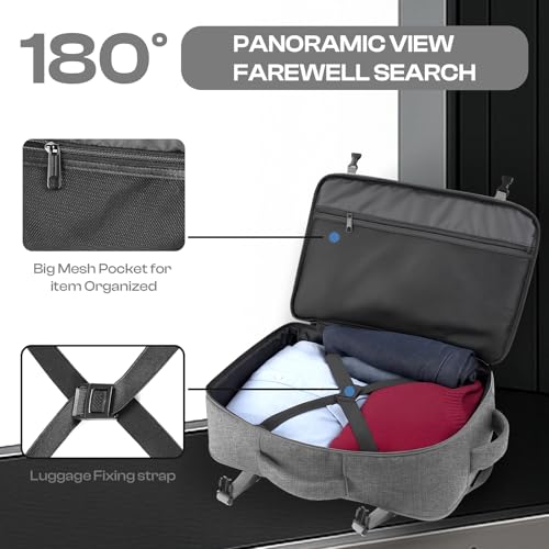 Carry on Backpack, Travel Friendly, Fits TSA requirement, Grey | Extra Large 40L-50L Travel Backpack TSA Approved, Water Resistant Bag, Expandable Laptop Bagpack, Travel Backpack for men - color: Grey, size: XX-Large
