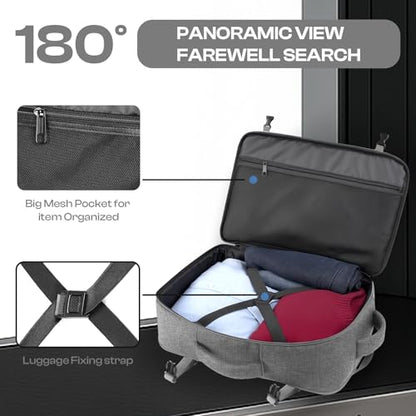 Carry on Backpack, Travel Friendly, Fits TSA requirement, Grey | Extra Large 40L-50L Travel Backpack TSA Approved, Water Resistant Bag, Expandable Laptop Bagpack, Travel Backpack for men - color: Grey, size: XX-Large