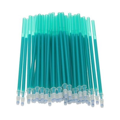 PATIKIL 48 Pcs Erasable Gel Pens Refills, 0.5mm Heat Erasable Pens Refills for Fabric Disappearing Ink Fabric Marking Pen for Sewing Quilting Writing, Green Ink - color: Green