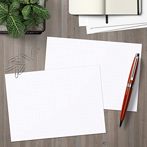 321Done Dot Grid Index Cards, Dot Pattern - Made in USA - Extra Large 5x7 (Set of 50) Dot Bullet 0.25" Double-Sided Planner Journal, Planning Graph Ruled Thick Heavy Duty Cardstock, 1/4 inch, White - color: Dots - Larger 0.25" Grids, size: X-Large (5" x 7