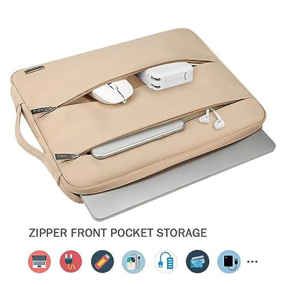 Voova Laptop Sleeve Carrying Case 13 13.6 Inch Compatible with MacBook Air 13 M1/M2/M3/M4, MacBook Pro 13/14, IPad Pro 13, Waterproof Slim Computer Cover Bag, Apricot - color: Apricot, size: 12.6-13.6 Inch