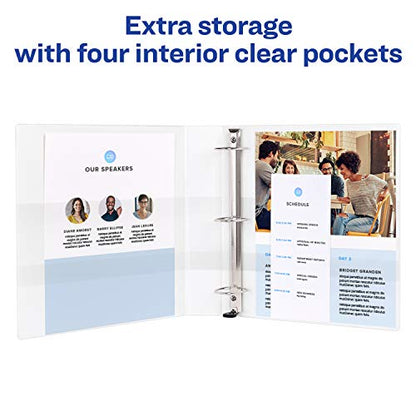 Avery Heavy-Duty View 3 Ring Binder, Extra Wide, 1.5" EZD Rings, 1 White Binder (01319) (Pack of 12) - size: 1.5 inch (Pack of 12)