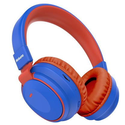 Mokata Kids Headphones Bluetooth 5.3 Wireless Lightweight Fast Charging 68 Hours Play Time Volume Limited 85/94dB Over Ear Foldable with Built-in Mic for Toddler Boy Girl Tablet Pad Blue - color: Blue