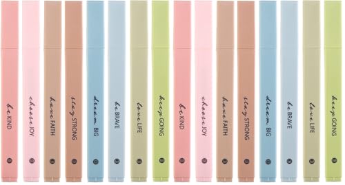 DIVERSEBEE Bible Highlighters with Soft Chisel Tip, 16 Pack Assorted Colors Pens No Bleed, Quick Dry Set, Cute Aesthetic Markers, Bible Study Journaling Supplies and Accessories (Earthy) - color: Earthy, size: 16 Pack