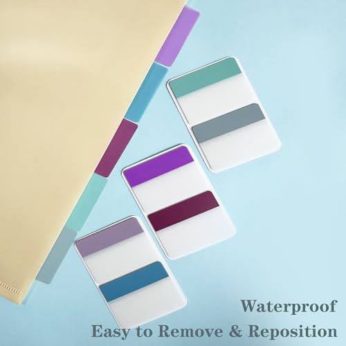 ELII 300 PCS Sticky Index Tabs 2 Inch Book Tabs Page Markers Lavender | Writable and Repositionable,File Tabs Self Adhesive, Labels for Pages Notebooks,Smooth writing,Transparent,Safety Material - color: Lavender