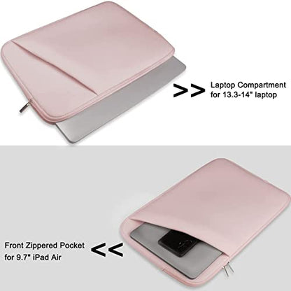 Laptop Case 14 inch, Durable Carrying Sleeve Bag Shockproof Protective Case Cover, Handbags Briefcase Laptop Bag Compatible with 14" MacBook Air/Pro HP Asus Lenovo Notebook Computer, Pink - color: Pink, size: 14 inch