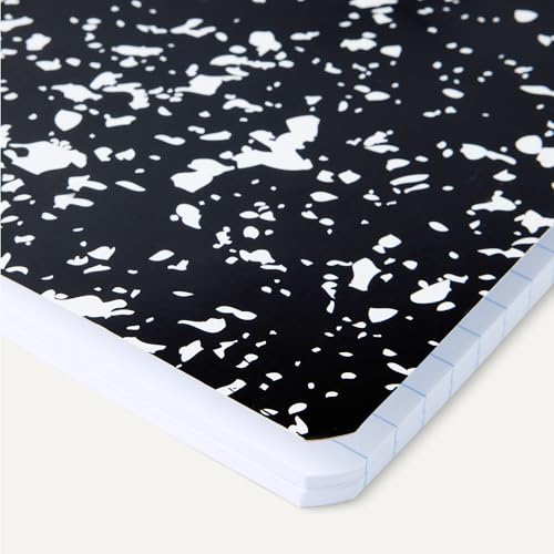 Amazon Basics Composition Notebook, Wide Ruled, 100 Sheets, 9.75" x 7.5", Marble Black, 12-Pack - color: Marble Black, size: Wide Ruled,12-pack