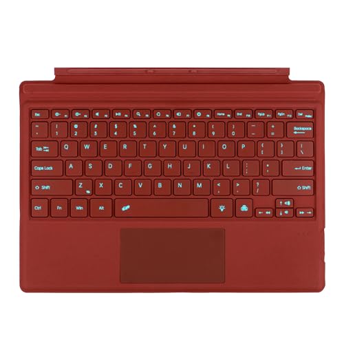 Type Cover for Microsoft Surface Pro 7+ / Pro 7/6 / 5/4 / 3, 12.3 inch, Ultra-Slim Wireless Bluetooth Tablet Keyboard with Multi Touchpad (Rose) - color: Rose