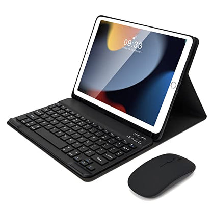 SOPPY Bluetooth Keyboard Case with Mouse for iPad 9th Gen 2021, 8th Gen 2020, 7th Gen 2019 10.2", Air 3 & Pro 10.5", Detachable Wireless Keyboard, Slim Protective Cover, Rechargeable, Black - color: Black, size: 10.2 & 10.5 inch