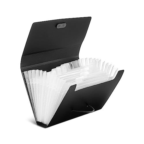 Staples Plastic Coupon Organizer, 13‑Pocket Accordion File, Compact Portable Organizer for Coupons, Receipts & Small Documents – Assorted Colors