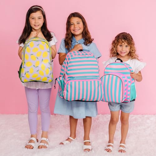 Wildkin 12 Inch Toddler Backpack for Kids, Pink Stripes | Ages 3-7, lightweight toddler backpack for daycare, preschool, and travel - color: Pink Stripes