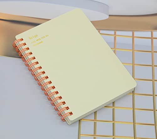 Yansanido Spiral Notebook, 8 Pcs 4 Color A6 Size Thick Plastic Hardcover 8mm Ruled Paper 80 Sheets (160 Pages) Journal for School and Office Supplies (8 Pcs A6) - size: 8 Pcs A6