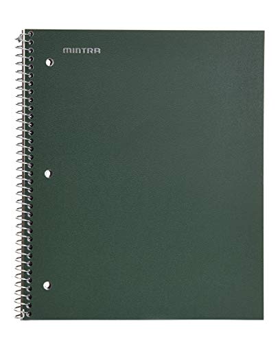 Mintra Office Durable Spiral Notebooks, 1 Subject, (Arctic Ice, Chili Oil, Green Olive, Wide Ruled 3pk) - color: Arctic Ice, Chili Oil, Green Olive, size: Wide Ruled 3pk