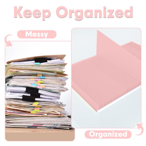 Two Pocket Folders, PANDRI 50 Pack 2 Pocket Folders, Letter Size Paper File Folder for School Office Home Business, Pink - color: Pink
