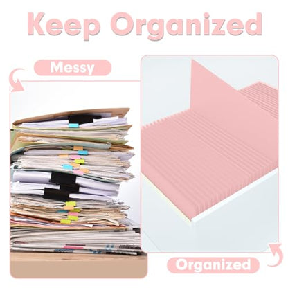 Two Pocket Folders, PANDRI 50 Pack 2 Pocket Folders, Letter Size Paper File Folder for School Office Home Business, Pink - color: Pink