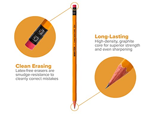 Bostitch Office Premium #2 Pencils, American Cedar Wood, Pre-Sharpened, HB Graphite, 48-Pack - size: 1 Count (Pack of 48)