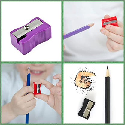 XYW 150 Pieces Pencil Sharpeners in Bulk - Colorful Mini Handheld Pencil Sharpener for Kids, Small Manual Pencil Sharpeners for School Classroom Home Office Supplies - color: 150 Pack
