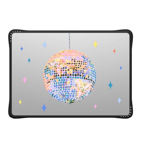 CASETiFY Impact MacBook Air 13.6" (M2-M5) Case [Cushioned Impact Corners/Scratch-Resistant/Anti-Slip Grip] - Disco - Clear Black - color: Disco, size: MacBook Air 13" (M2 - M5)