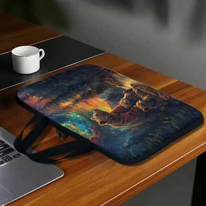 Computer Shoulder Bags for Laptops Laptop Briefcases Casual Business Briefcase - color: Bear Print, size: 12inch