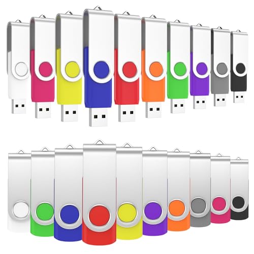 ABLAZE 128MB Flash Drive 500 Pack, USB 2.0 Memory Stick with Lanyards Swivel Thumb Drives Bulk Pendrive U Disk for Data Storage (Mixcolors) - color: 500 Pack, size: 128MB