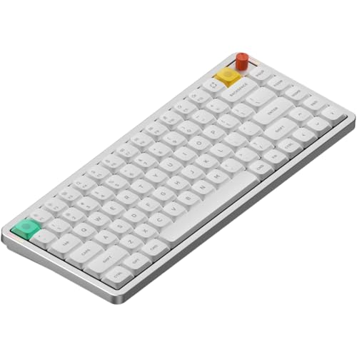 nuphy Air75 V3 Custom Mechanical Keyboard with Knob, White-Nano Switches | 75% Wireless Low Profile keyboard, Hot-Swap, for Mac/Windows, Support Bluetooth/2.4GHz/USB-C,Silent keyboards, RGB Backlit - color: White, size: Blush nano Switch