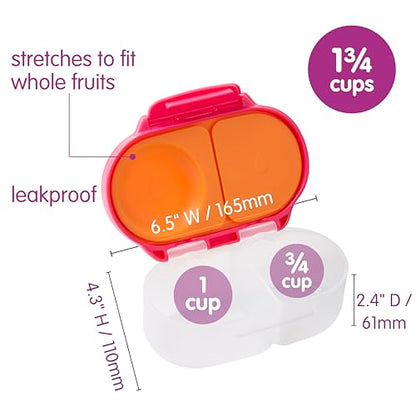 b.box Lunch Box Kids 2-pack, Mini Lunch Box + Snack Containers for Kids | 4.25 + 1.75 Cup Bento Box for Kids, Snack Box, Lunch Containers, Leak Proof, Dishwasher Safe, BPA Free, PFAS Free, Ages 4m+ - color: Strawberry Shake