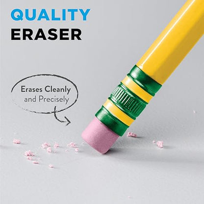 Ticonderoga Wood-Cased Pencils, Pre-Sharpened, 2 HB Soft, Yellow, 12 Count - size: 12 Count (Pack of 1), style: #2 Soft, Sharpened