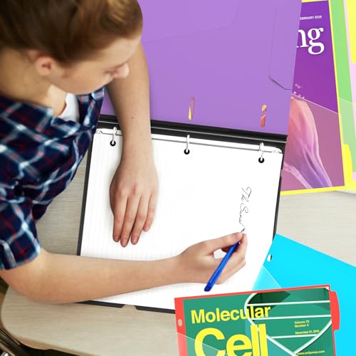 WOT I Telescoping Project Organizer, Refillable 3 Ring Binder with Dividers and Pockets, 13 Pocket Folders, 1 Inch 3 Rings, Purple - color: Purple, size: 1 Pack