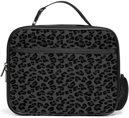 WOBAGMEN Leopard Lunch Box for Kids, Cute Insulated Lunch Bag for Boys Girls,Waterproof Lunch Box with Water Bottle Holder for Teens Adults Picnic Travel Back to School (Leopard) - color: Leopard