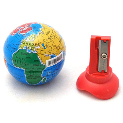 Maped Globe 1 Hole Pencil Sharpener - Compact Desk Accessory - Precise Sharpening - Educational Tool - Attractive Design & Efficient - size: Set of 1