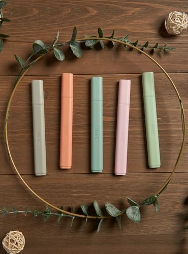 BLIEVE Bible Highlighters No Bleed Through, Chisel Tip, 5 Pack - color: PASTEL