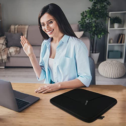 Laptop Sleeve case 14 inch, Protective Soft Padded Computer Carrying Bag Durable Laptop Cover Compatible with 14" MacBook HP Lenovo Dell ASUS Acer Chromebook Notebook Bag, Black - color: Black, size: 14 inch