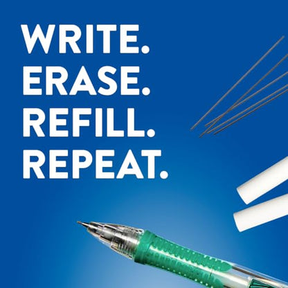 Paper Mate Clearpoint Mechanical Pencils, 0.7mm Color Lead, Erasable, Refillable, 6 Count - Vibrant Colors, Comfortable Grip, Fun Office Supplies