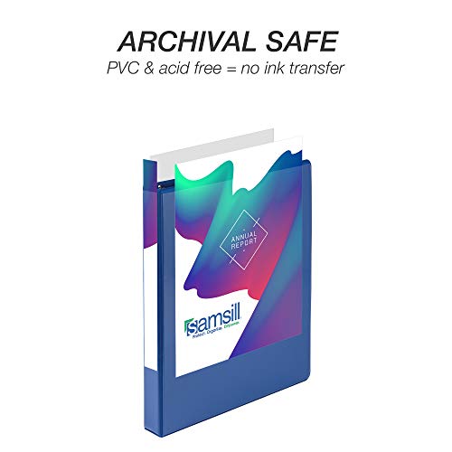 Samsill Durable 1 inch 3 Ring Binder, D Ring Binder, 100% Recycled Chipboard, Blue - color: Blue, size: 1 Pack, style: 1 Inch