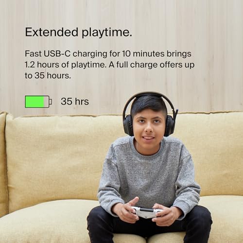 Belkin SoundForm Inspire Wireless Over-Ear Headset for Kids, Online Learning & Travel w/Built-in Microphone, 85dB Safe Volume Limit, 35H Battery - Compatible w/iPhone, iPad, Galaxy & More - Black - color: Black, style: Wireless