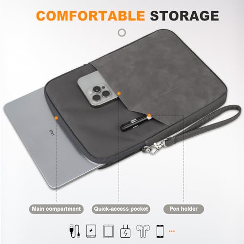 Lacdo Tablet Sleeve Case for 11 inch iPad A16, 11 Inch IPad Air M4 M3 M2, 11" iPad Pro M5 M4, 10.9 inch ipad/IPad Air, 10.2" iPad, 11" Samsung Galaxy Tab A9+, Ipad Sleeve Fit Magic Keyboard, Dark Gray - color: Dark Gray, size: 9-11 Inch